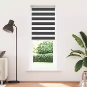 Zavjesa zebra crna 85x200 cm širina tkanine 80,9 cm poliester