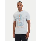 Nautica Majica NAUTICA-W126-NAMTS-1012-23P Svetlo modra Regular Fit
