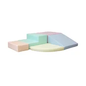 Blazine za plezanje, mehka igrala - 5 delni set, poligon (pastelne barve)
