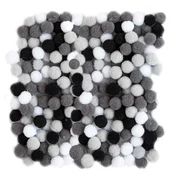Akrilni Pom Poms, 1 cm - 120 kosov | Različne barve | Black and White