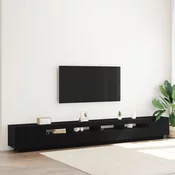 Set TV komoda 3 pcs Crna 300 x 35 x 40 cm Konstruirano drvo