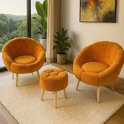 ATELIER DEL SOFA Fotelje i tabure Lida Wellsoft Orange