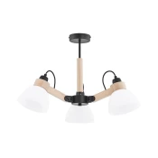 Plafonski luster DANTONA 3xE27/15W/230V crni/bež