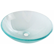 Stekleni umivalnik ICE, premer 42 cm - Barve - 24 - Steklo - Stojalo - Ne - Sapho - BEAUTY - 42.00 - Brez odprtine - Ring - Umivalnik za namestitev na polico - O42x14 cm