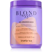 Inebrya BLONDesse No-Orange Mask maska za lase barvani lasje pobeljeni lasje 1000 ml unisex