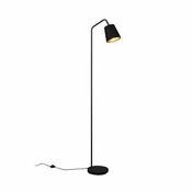Črna stoječa svetilka s tekstilnim senčnikom (višina 148 cm) Buddy – Trio