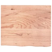 Zidna polica svjetlosmeda 60 x 50 x 2 cm od obradene hrastovine