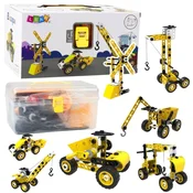 slomart LEAN TOYS Konstrukcijski kompleti, gradbeni stroji 8v1, 100 delov