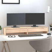 Vidaxl Stalak za monitor 100x27x15 cm od masivne borovine