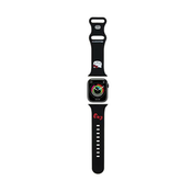 HELLO KITTY Hello Kitty Silikonski trak z glavo mačke za Apple Watch 38/40/41 mm (črn)