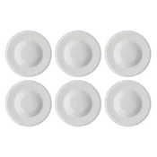 Set 6 globokih krožnikov Bosco - Bela, 23 cm