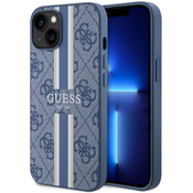 Guess iPhone 14 Plus 6,7 blue hardcase 4G Printed Stripes MagSafe (GUHMP14MP4RPSB)