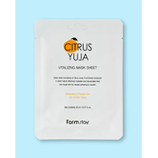 Farmstay Sheet maska za obraz Citrus Yuja Vitalizing Mask Sheet - 23 ml/1 kos
