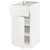 METOD / MAXIMERA Podni element s fiokom/vratima, bela/Veddinge bela, 40x60 cm