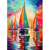 Enjoy - Puzzle Colorful Sailboats - 1 000 dijelova