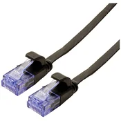 VALUE Value 21.99.0820 RJ45 omrežni kabel\, Patch kabel CAT 6a U/UTP 0.50 m črna 1 kos, (20420212)