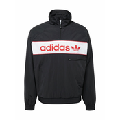 Jakna adidas Originals za muškarce, boja: crna, za prijelazno razdoblje, oversize