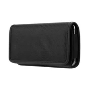 OEM Univerzalni pasni etui OXFORD, vodoravni model 3, za IPHONE 11 / 11 PRO / 12 / 12 PRO / 13 / 13 PRO / SAMSUNG A10 / A41 / A50 / A51 / HUAWEI P30 LITE / P40 / P8 / P9 LITE, črn