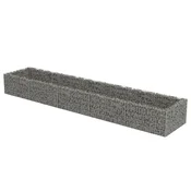 Vidaxl Visoka greda gabion pocinkano jeklo 450x90x50 cm