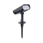 Lutec LED solarna spot svjetiljka GINBO, senzor pokreta, pametni, mat crna, 7W, CCT+RGB, IP44