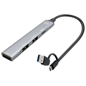 i-tec USB-A/USB-C kovinsko zvezdišče/ 1x USB-C 3.1/ 3x USB 2.0/ kovinsko