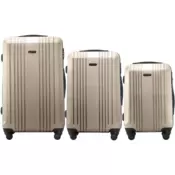 KST01 KESTREL, Set od 3 ABS+ kofera (V,M,S) Wings, CHAMPAGNE