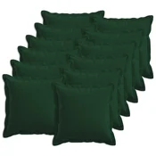 Vidaxl Prevleka za blazino 12 kos HOUTEN Temno zelena 40 x 40 cm