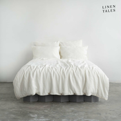 Bijela lanena produljena posteljina za bracni krevet 200x220 cm - Linen Tales