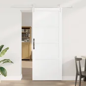 vidaXL Drsna vrata 86 x 211 cm Inženirski les Bela