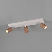 Trio Lighting Stropni žaromet Soka, rjava/siva, dolžina 50 cm, kovina, 3-krilni. - Dnevna soba/jedilnica - Sodobni - rjava, siva