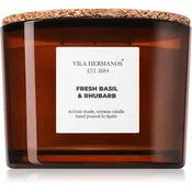 Vila Hermanos Apothecary Fresh Basil & Rhubarb dišeča sveča 350 g
