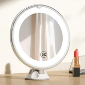 EMKE namizno ogledalo z LED - 5x povečava, vrtljivo 360°