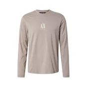 ARMANI EXCHANGE Majica temno bež/bela