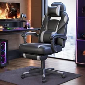 Songmics Gaming stol, 70,9x65,5x119,7 cm, črna