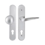 Varnostna armatura TWIN DAVID/ARIA P4500 DEF (CH-SAT) - brez pokrova, klik-klik desno, Odprtina za cilindrični vložek PZ, Twin CH-SAT (krom mat), 92 mm