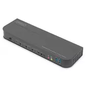 KVM Switch, 4xDP, 1xDP/HDMI Out,USB 4K@60Hz