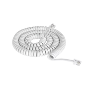 CABLETECH Telefonski kabel spirala 0.7m/4.2m beli, (20811543)