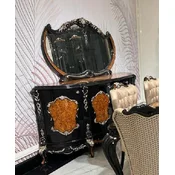 Casa Padrino luxury baroque sideboard with mirror brown/black/silver - Luxury furniture in baroque style - Baroque furniture - Baroque furnishings - Noble & Magnificent