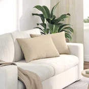 Jastucici za sofu 2 pcs Krema 60 x 40 cm tkanina