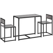 Homestar Komplet barskih miz 3-delni 90x47x76 cm siva