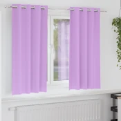 Zavjese za blackout s prstenovima 2 pcs Ljubicasta 175 x 140 cm