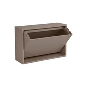 Svetlo rjav stenski koš za smeti iz reciklirane plastike Mini Box – ReCollector