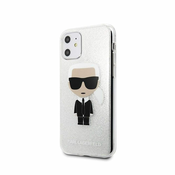 Karl Lagerfeld Iconik Glitter - iPhone 12 Pro Max Case (srebrna)