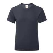 Navy Girls T-shirt Iconic Fruit of the Loom