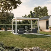 Bioklimatska pergola Ancora Samostoječa, 3 x 4 m, Bela, Električni