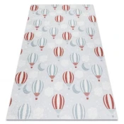 eoshop BAMBINO 1349 pralna preproga Baloni, oblaki za otroke proti zdrsu - siva ( - Velikost: 160x220 cm)