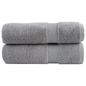 Vidaxl Premium brisače za tuširanje SOLUND 2 kosa sive 70x140 cm 600 g/m2