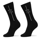 EA7 unisex. 246002_CC999 Paket 2 para nogavic za vlak črne barve (S-M), Črna, Domača oblačila, Bombaž
