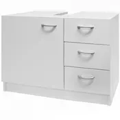 Omarica pod umivalnik s 3 predali SILKE, 63x30x54cm, bela Casaria