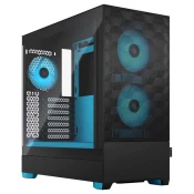 Fractal Design Gejmersko kucište Pop Air, RGB, Cyan Core, TG Clear, Tint, Mid-Tower, 2 USB, Crno